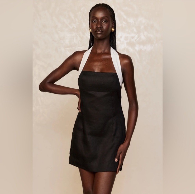 NWT Monday Swimwear Montserrat Mini Dress – Black/White Women’s Size P fits XS/S