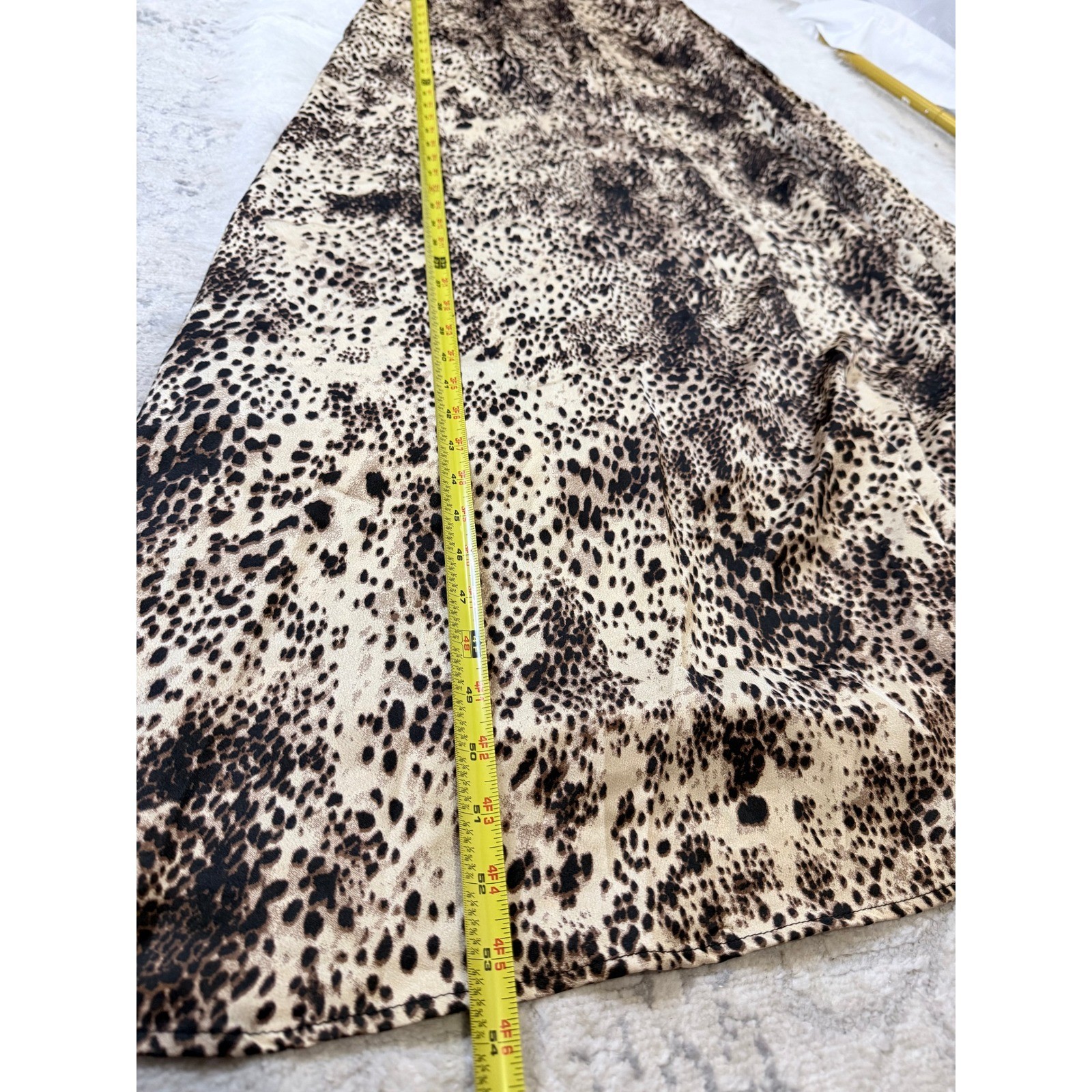Symphony Leopard Print Maxi Dress Small NWT Animal Print Slit Gown