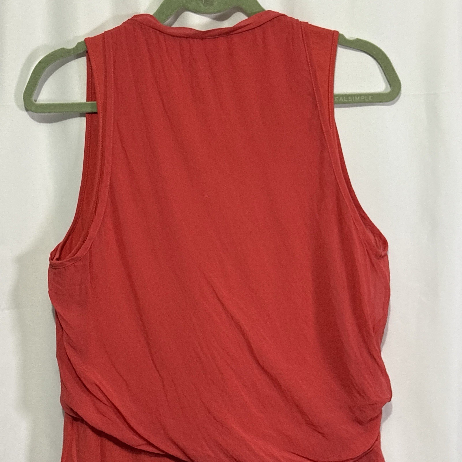 3.1 Phillip Lim Womens Silk Sleeveless Solid Knee Length Tank Dress Orange Sz 6