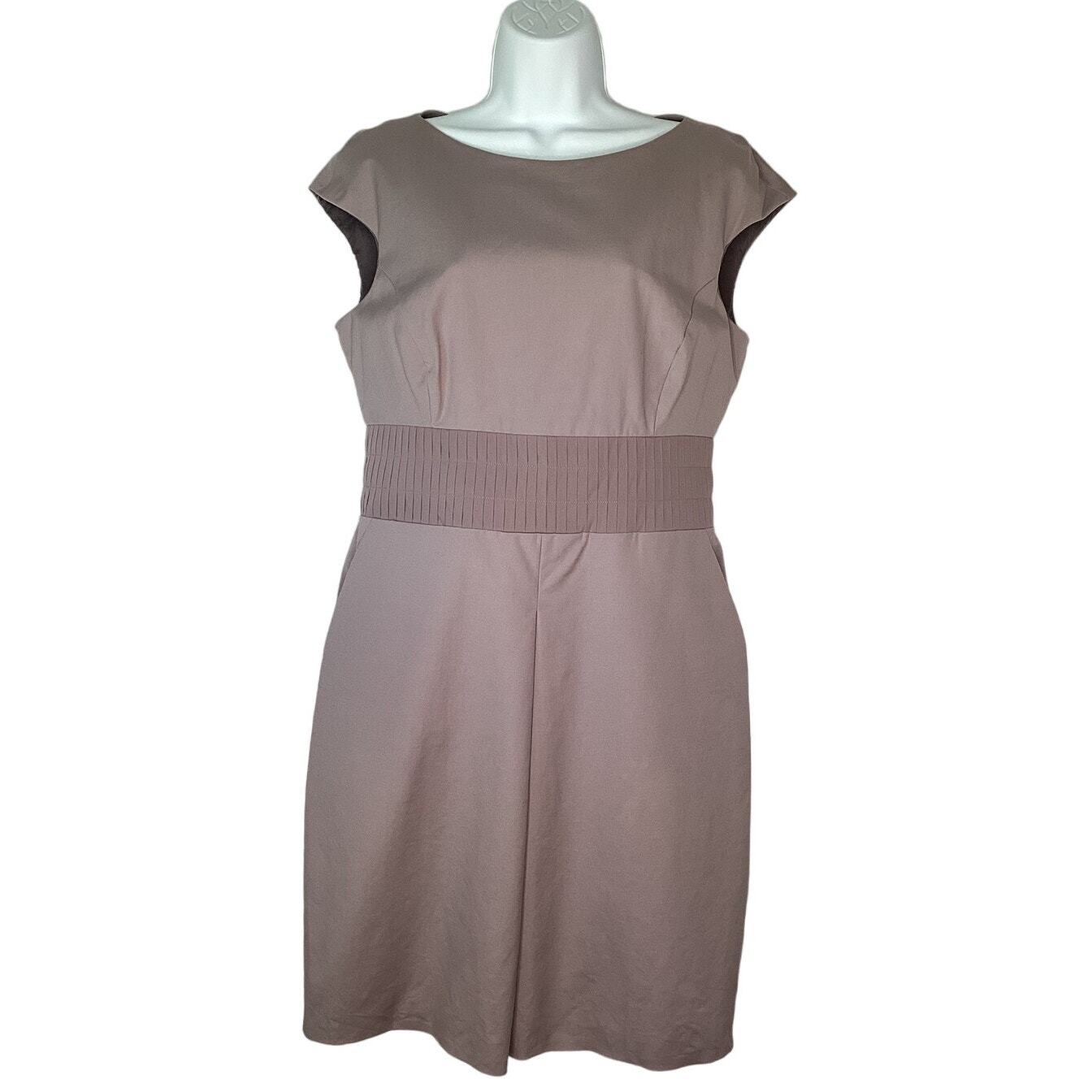 Piazza Sempione Bateau Neckline Knee-Length Sheath Dress Dress Purple L