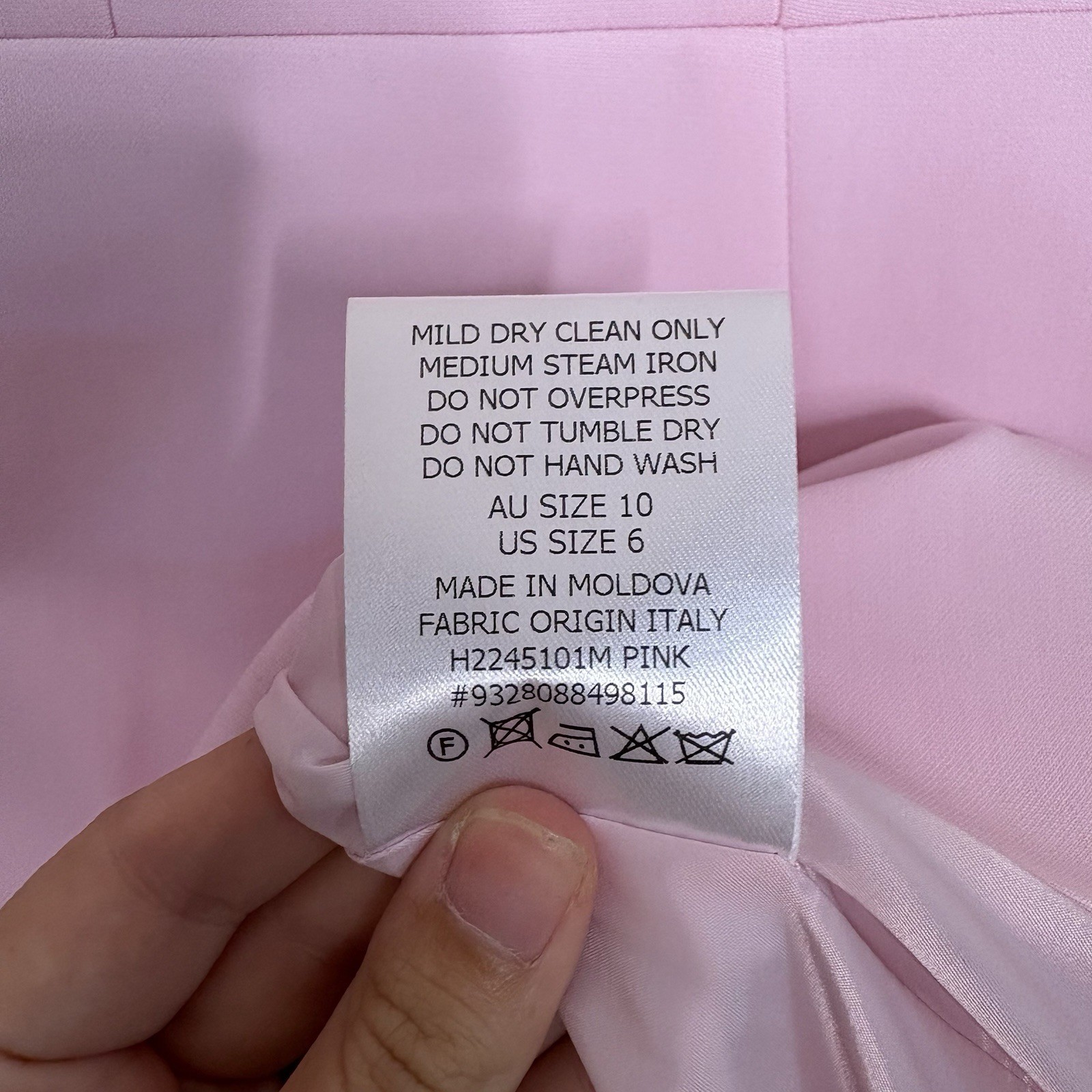 Scanlan Theodore Italian Milano Button Mini Dress Size AU 10 / US 6 Pink