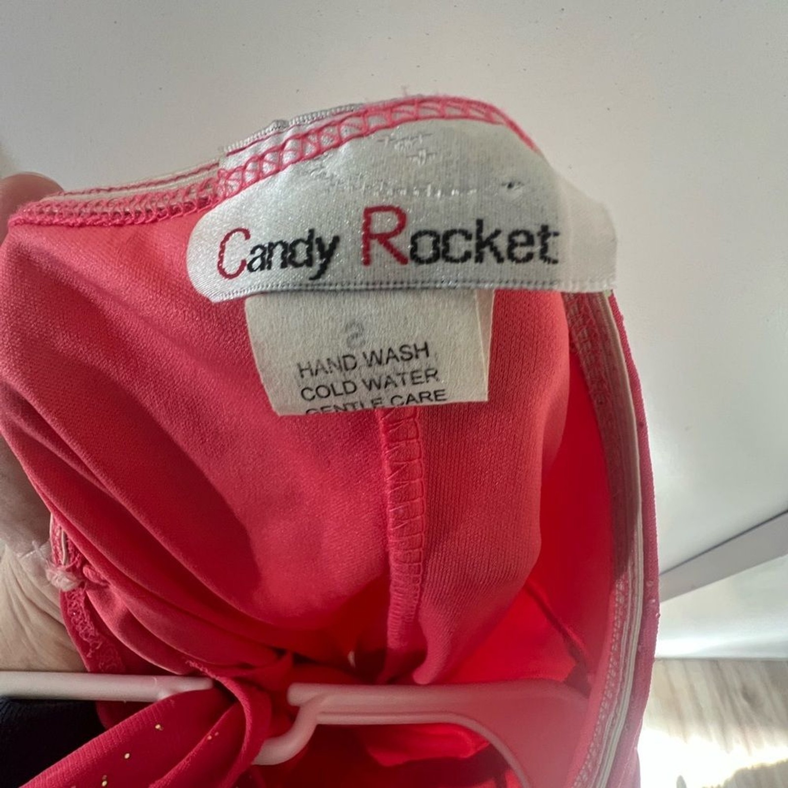 Candy Rocket Pink Sparkle High-Low Dress Size Small