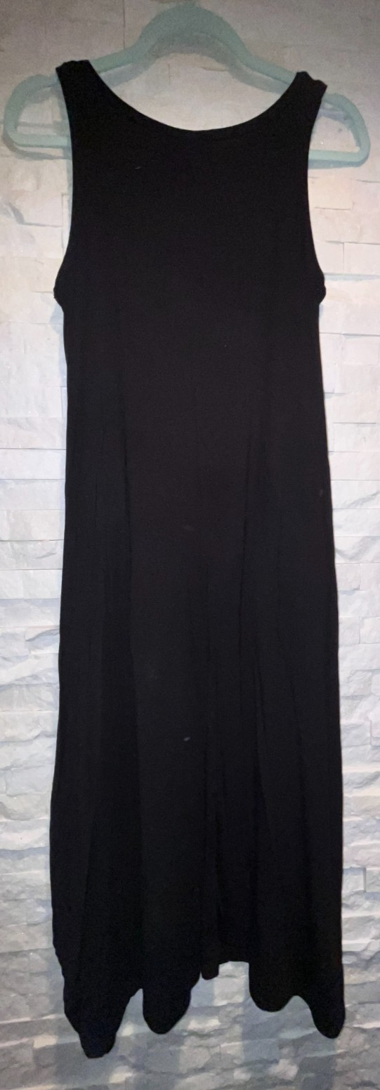EUC Women’s LOGO Lori Goldstein Long Layered Tank Dress Black & Brown XS