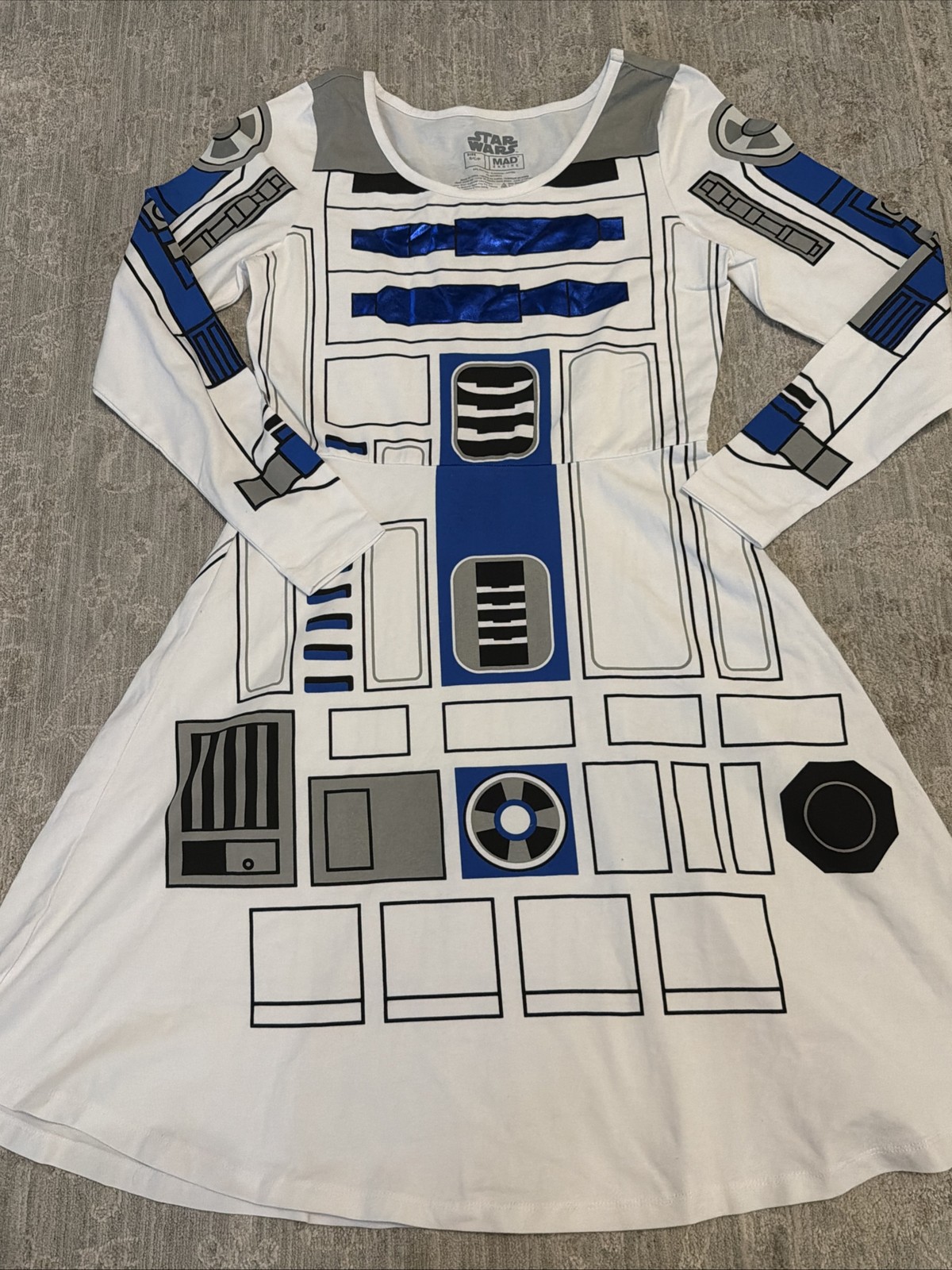 Star Wars Mighty Fine Mad Engine Women’s Skater Dress R2D2 Size Small Cosplay