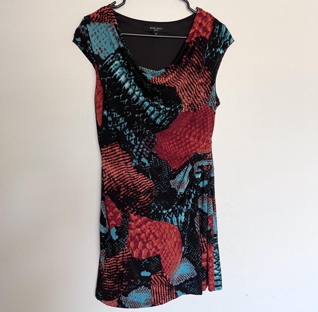 nine west dress 6 Woman Red Black Blue