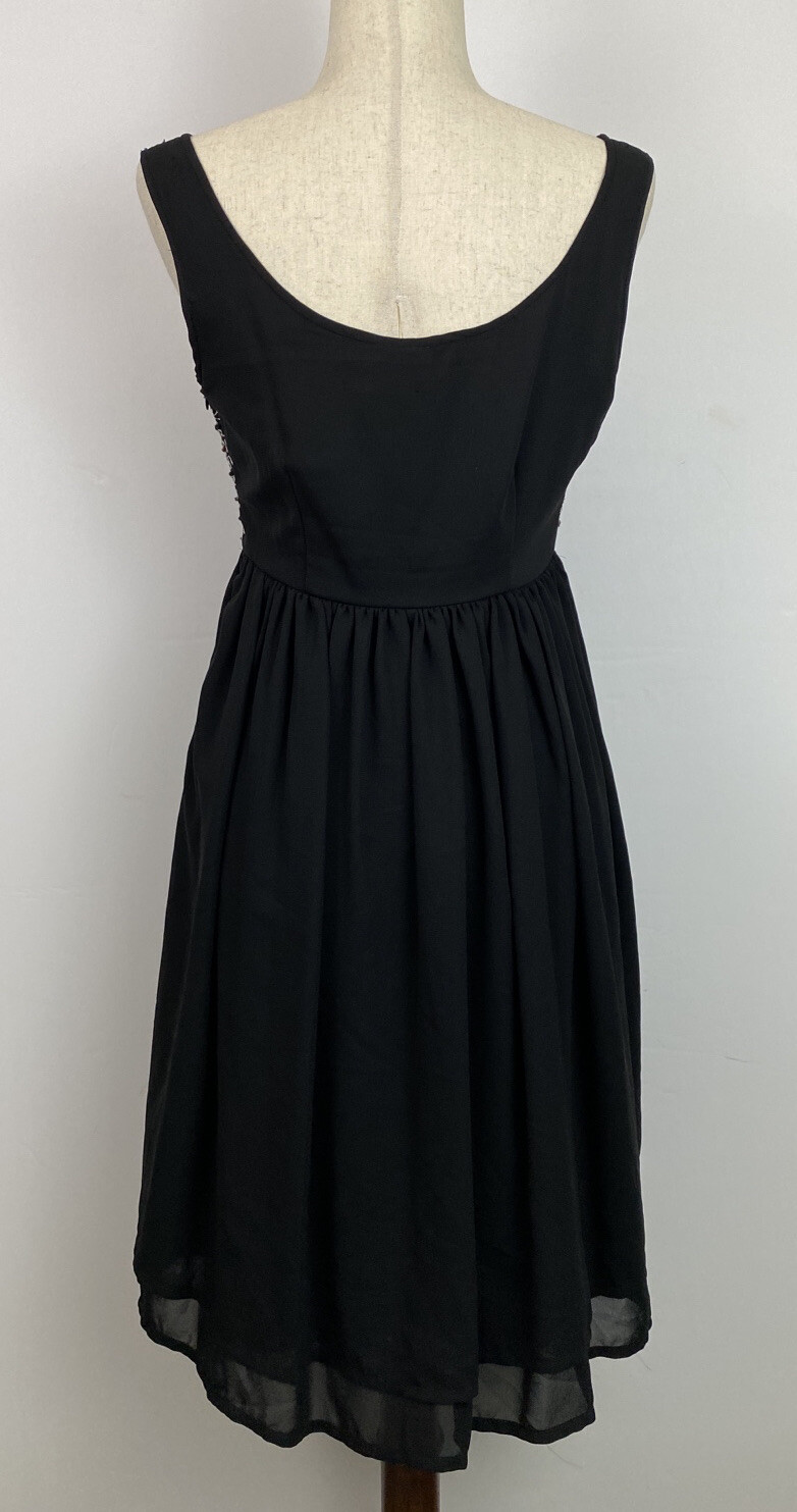 Madison Womens Dress Size Small Black Embriodered