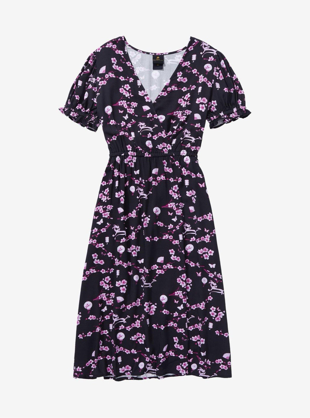 Disney Mulan Floral Cherry Blossom Wrap Dress BoxLunch Her Universe M Whimsigoth