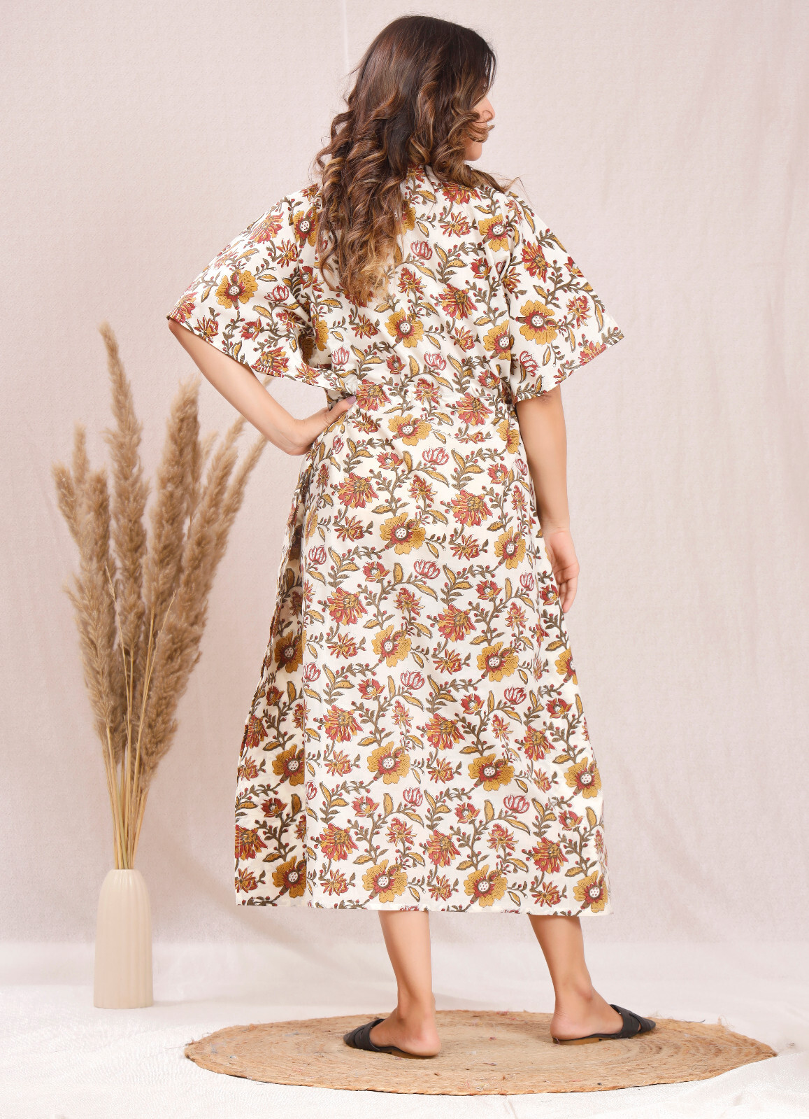 Handmade kaftan cotton plus size regular kaftan resort wear cotton loungewear