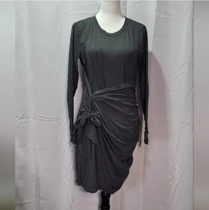 NWT Heathyoga Women’s Dark Gray Mini Bodycon Wrap Dress Size 2XL