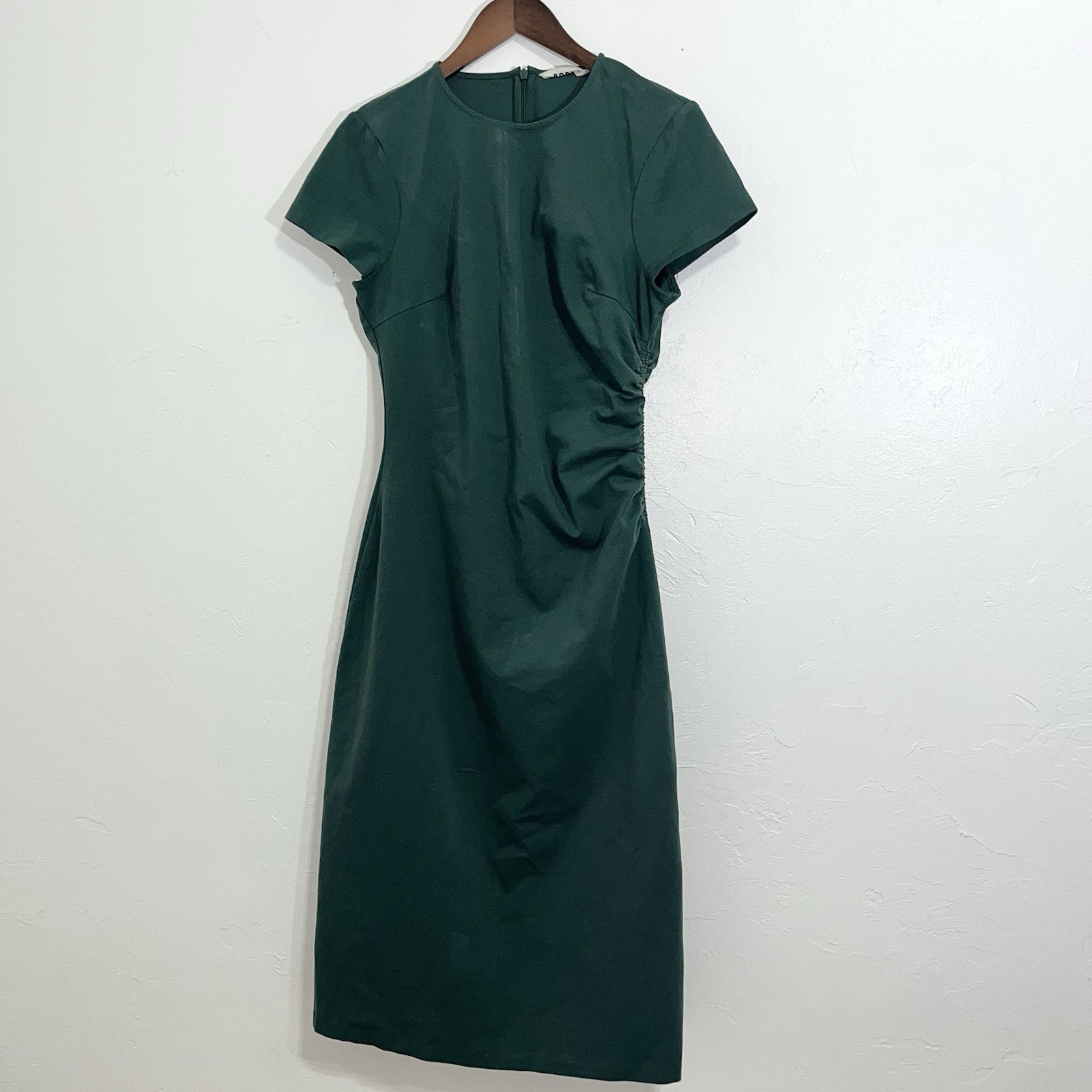 Boden Ruched Straight Midi Dress Size 10