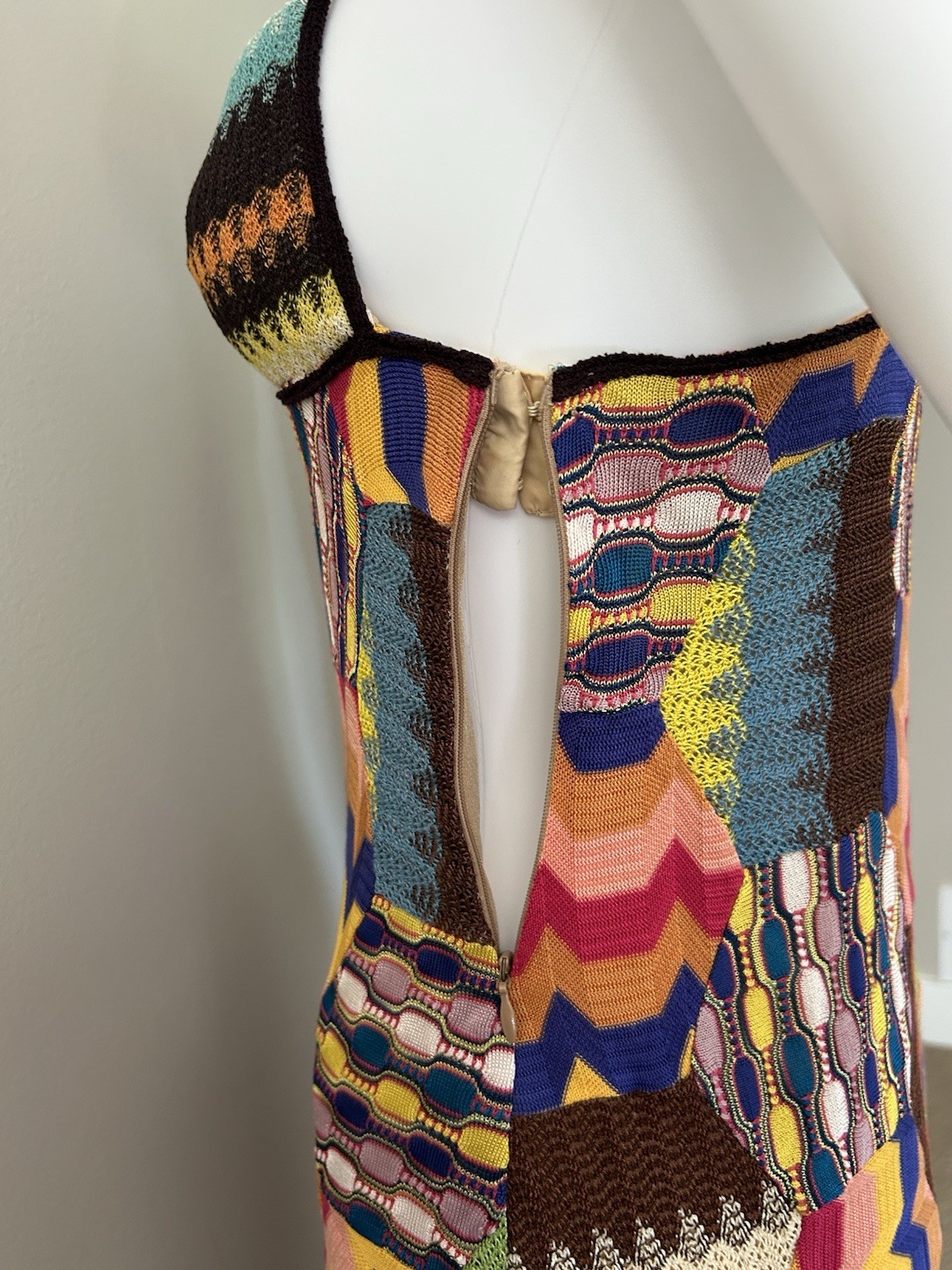 Missoni Valentina NWT Patchwork Knit Mini Dress Multicolor Italy IT 40 US 4