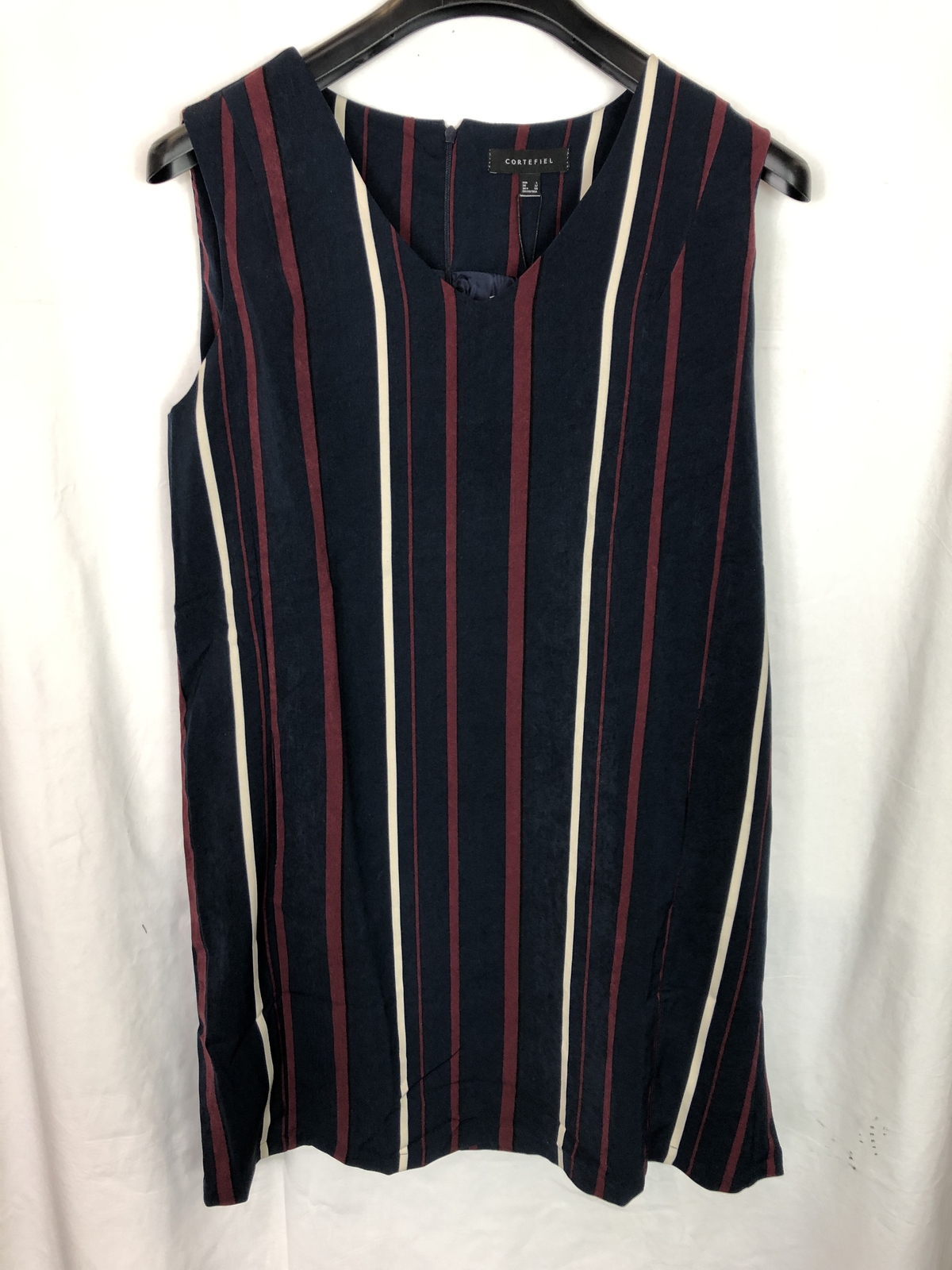 Cortefiel Ladies 3.Gym.M.Pichi Rayas Basic Dress Tank Dress, Multicolored, L