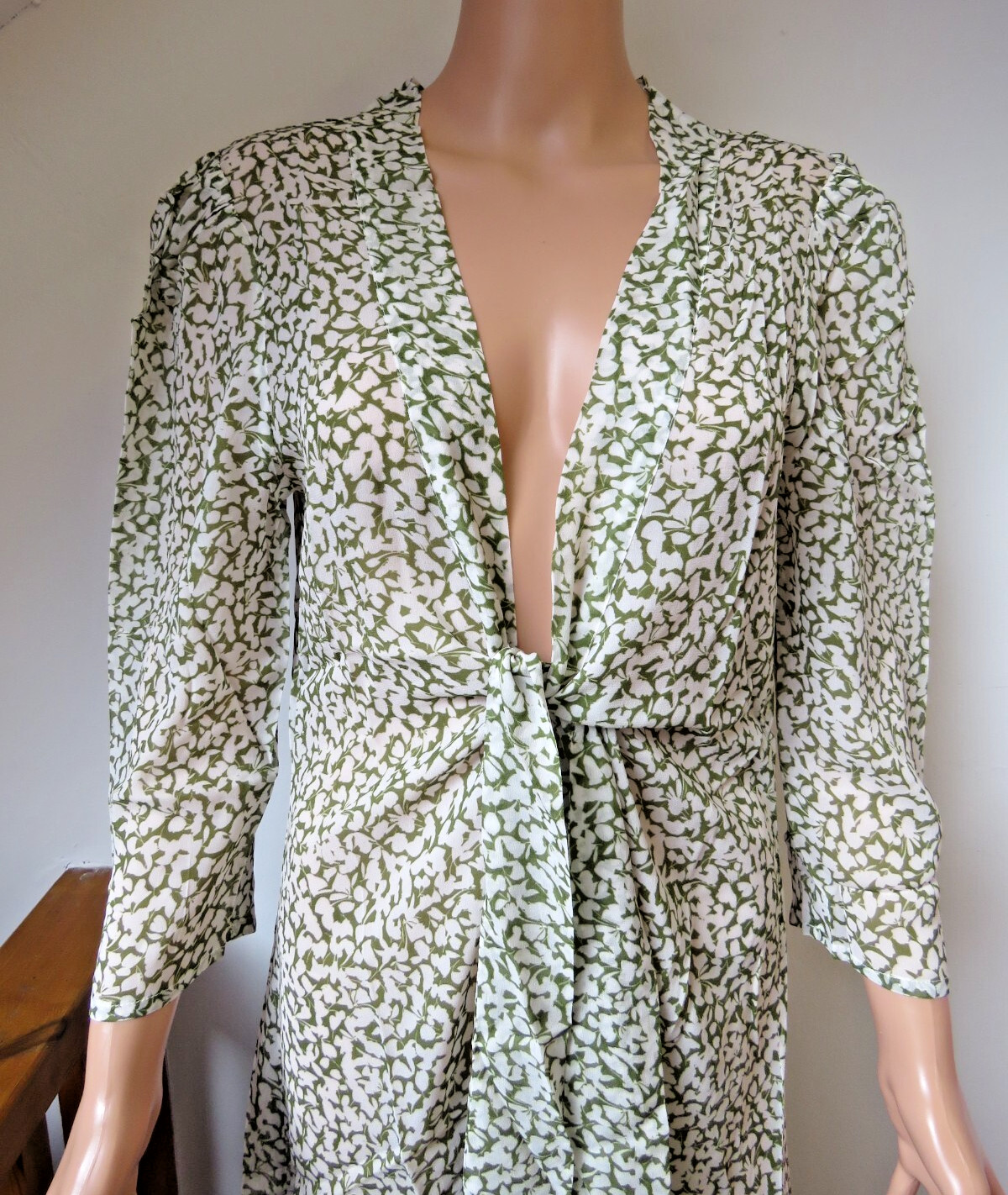 EVARAE Agata Kaftan in Ditsy Green UK 6/10/12/14/16- Tag