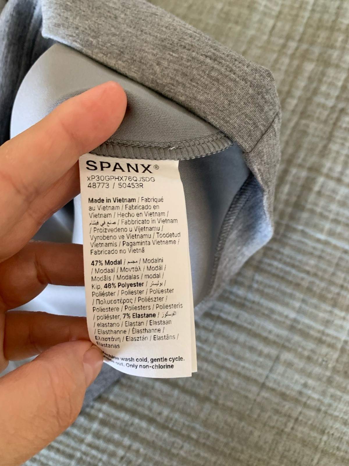 Spanx Air Essentials Heather Gray Crew Neck Dress Sz.L Sporty Luxurious Comfort