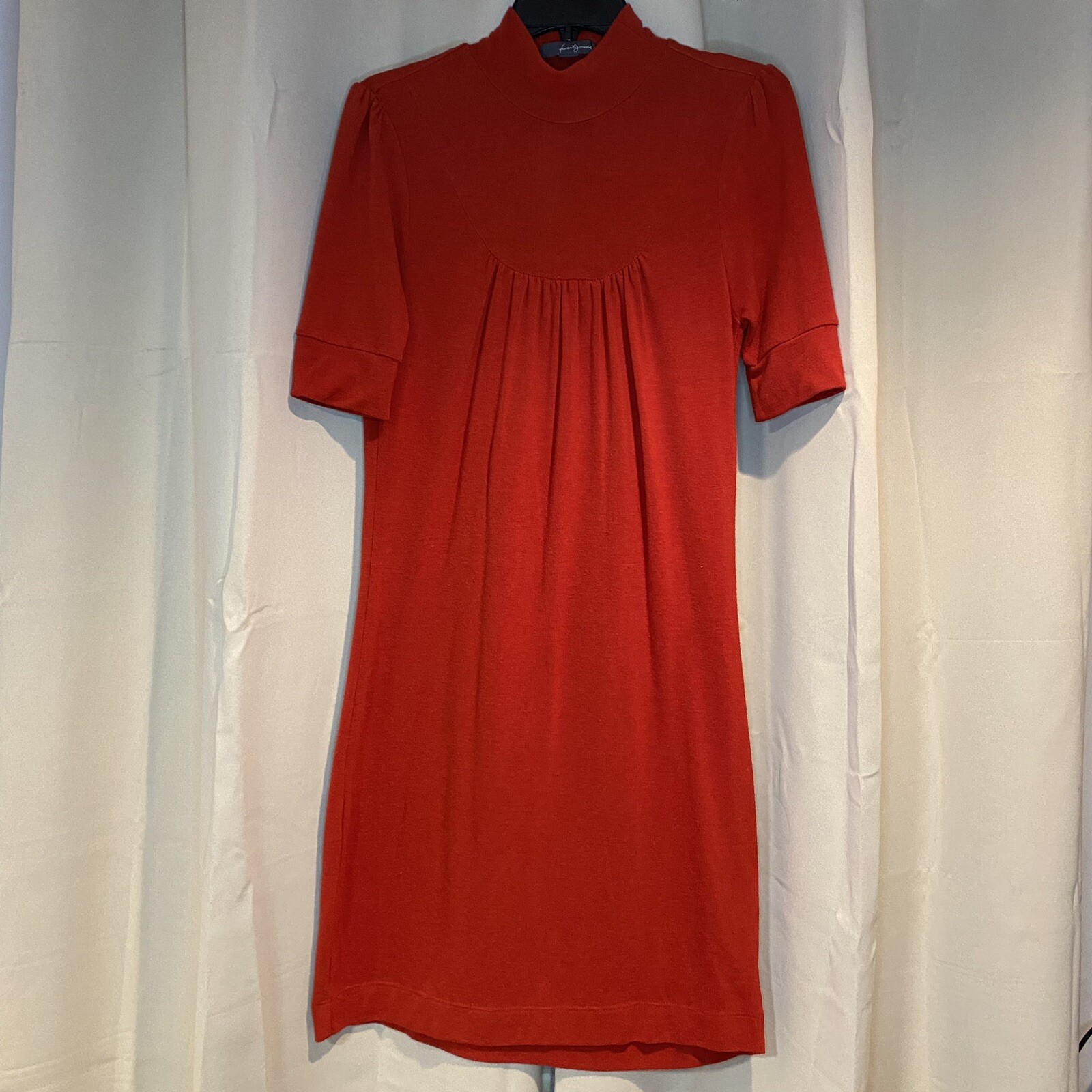 TWENTY ONE MIDI MOD PLEATED FRONT KNIT DRESS