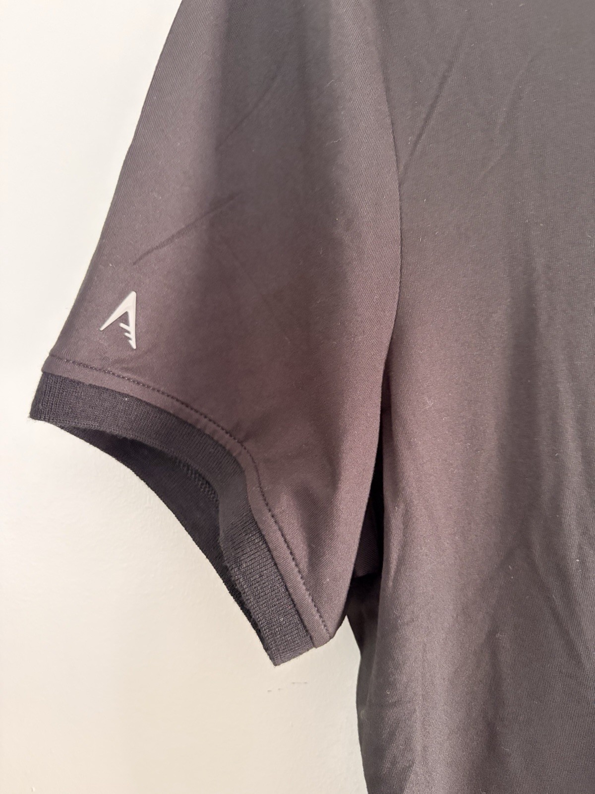 Large Black Antigua Women’s Play Through Short Sleeve Polo Dress Golf Tennis
