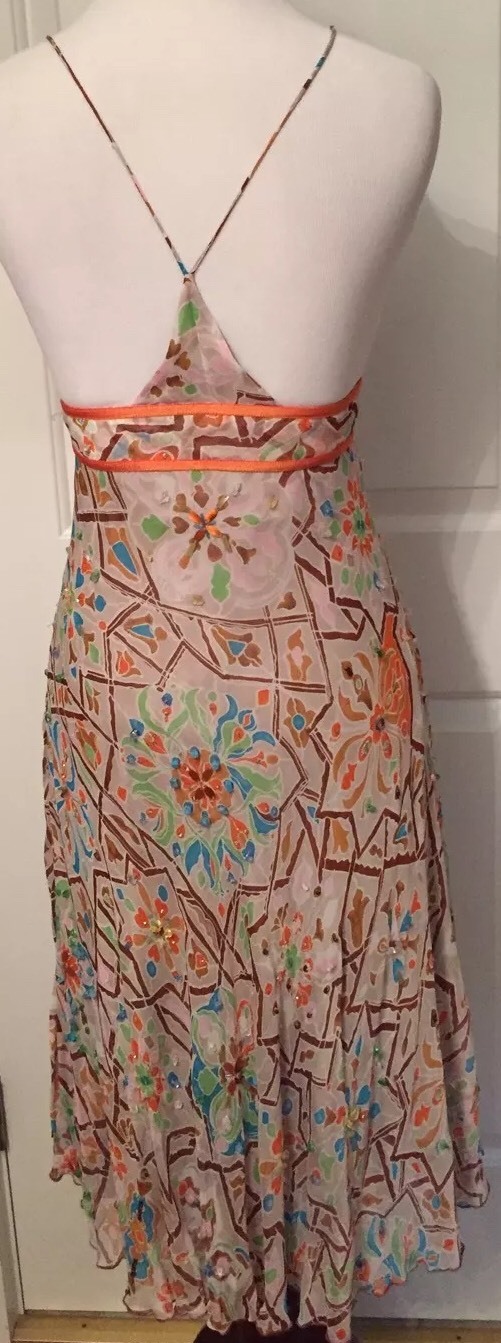 DIANE VON FURSTENBERG DVF WOMENS DRESS SILK SLIP MARRAKESH TILE PRINT NEW $193 2