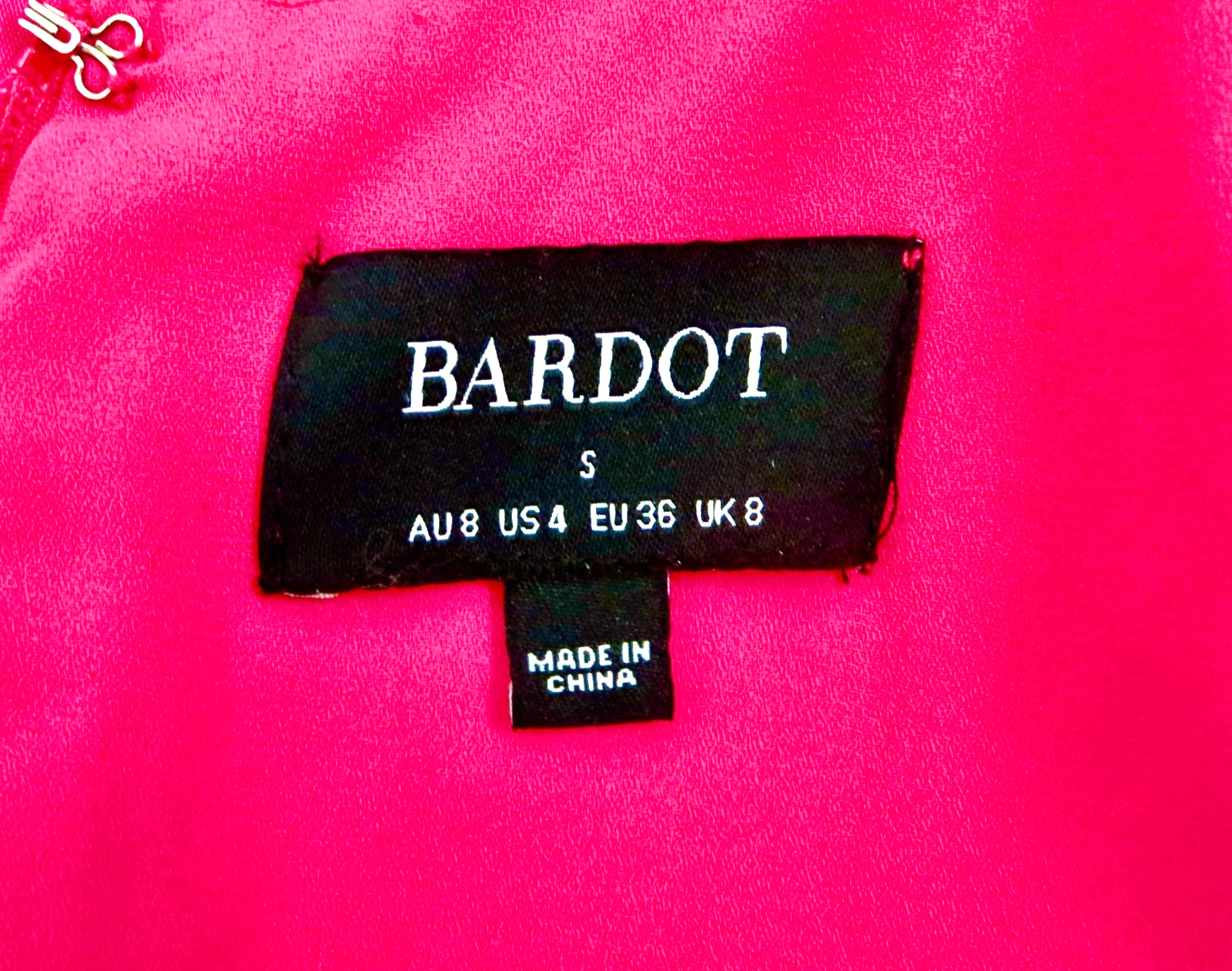 Bardot Winona Ruffled Faux Wrap Cocktail Mini Dress Hot Pink SZ S