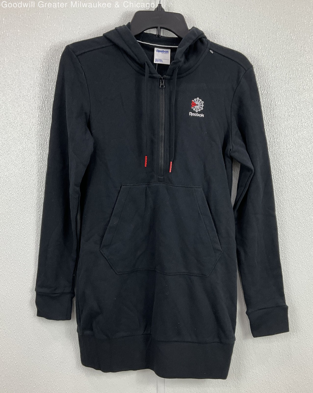 NWT Reebok Women’s Black Solid Pullover Long Sleeve Hoodie Size XS