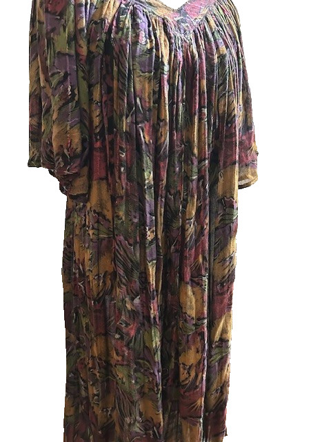Vtg. Silk Blend woven dress from Turkey, Med/Large