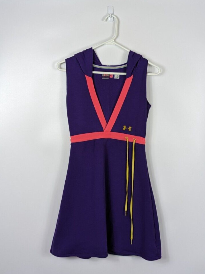 Under Armour Purple Pink Sleeveless Activewear Dress Hood Womens XS Tennis Golf