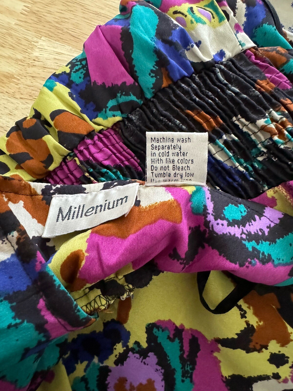 Vintage Millennium Halter Maxi Dress Black Animal Print Stretch Geometric Y2K M