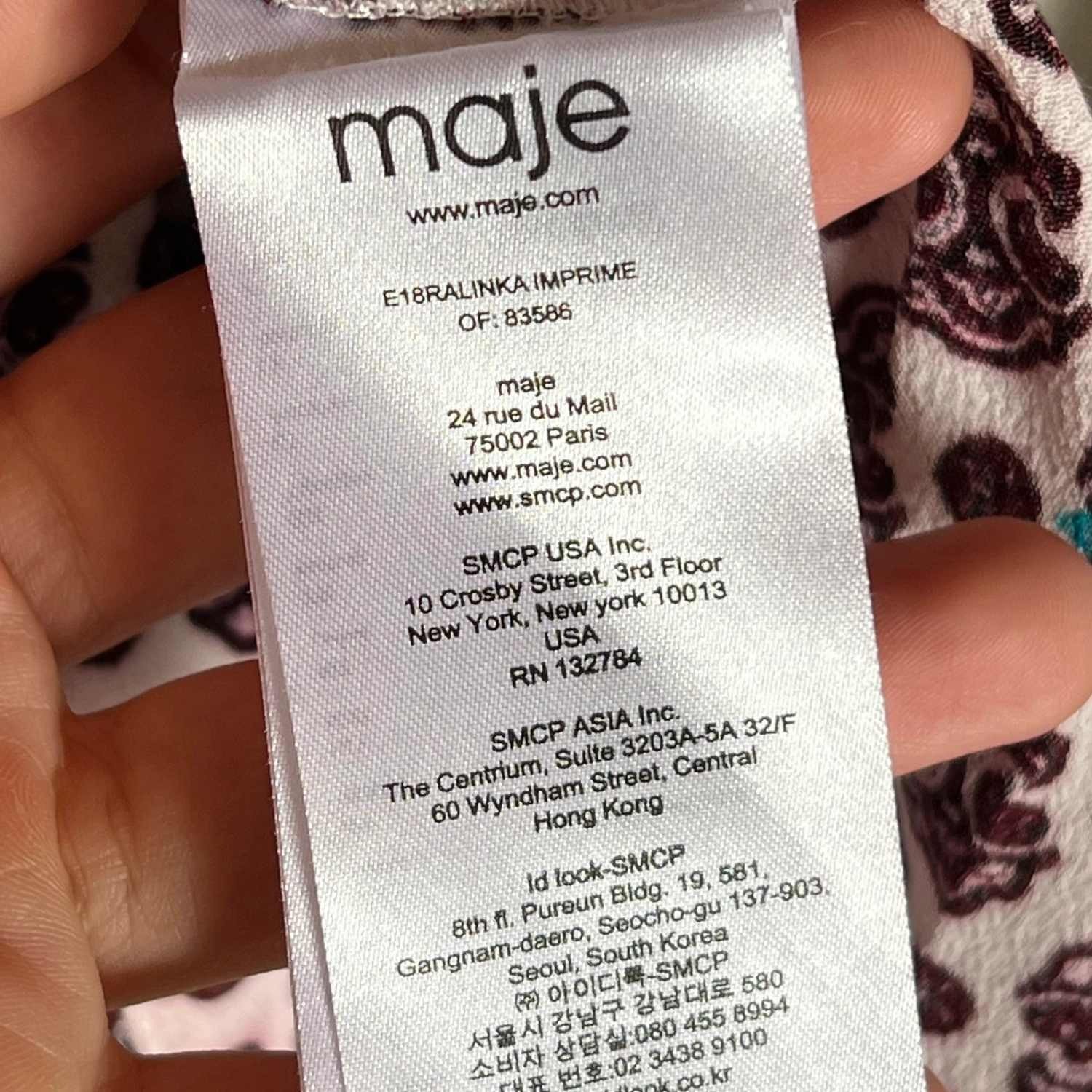 Maje Mini Dress S 36 Mini Dress Mini Robe E18ralinka