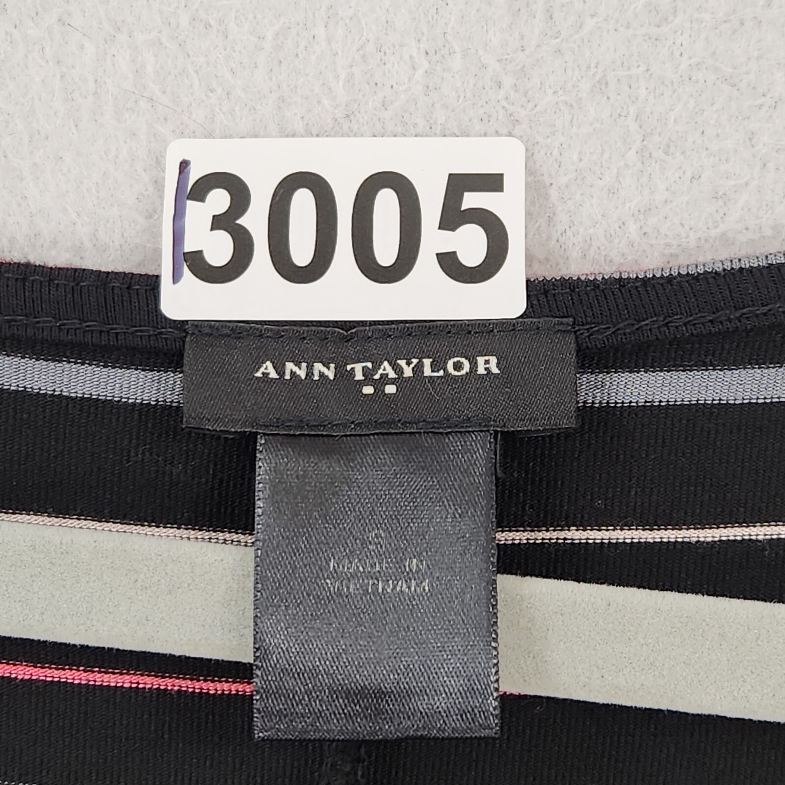 Ann Taylor Dress Womens Small Black Colorful Striped Dolman Sleeve Sheath Casual