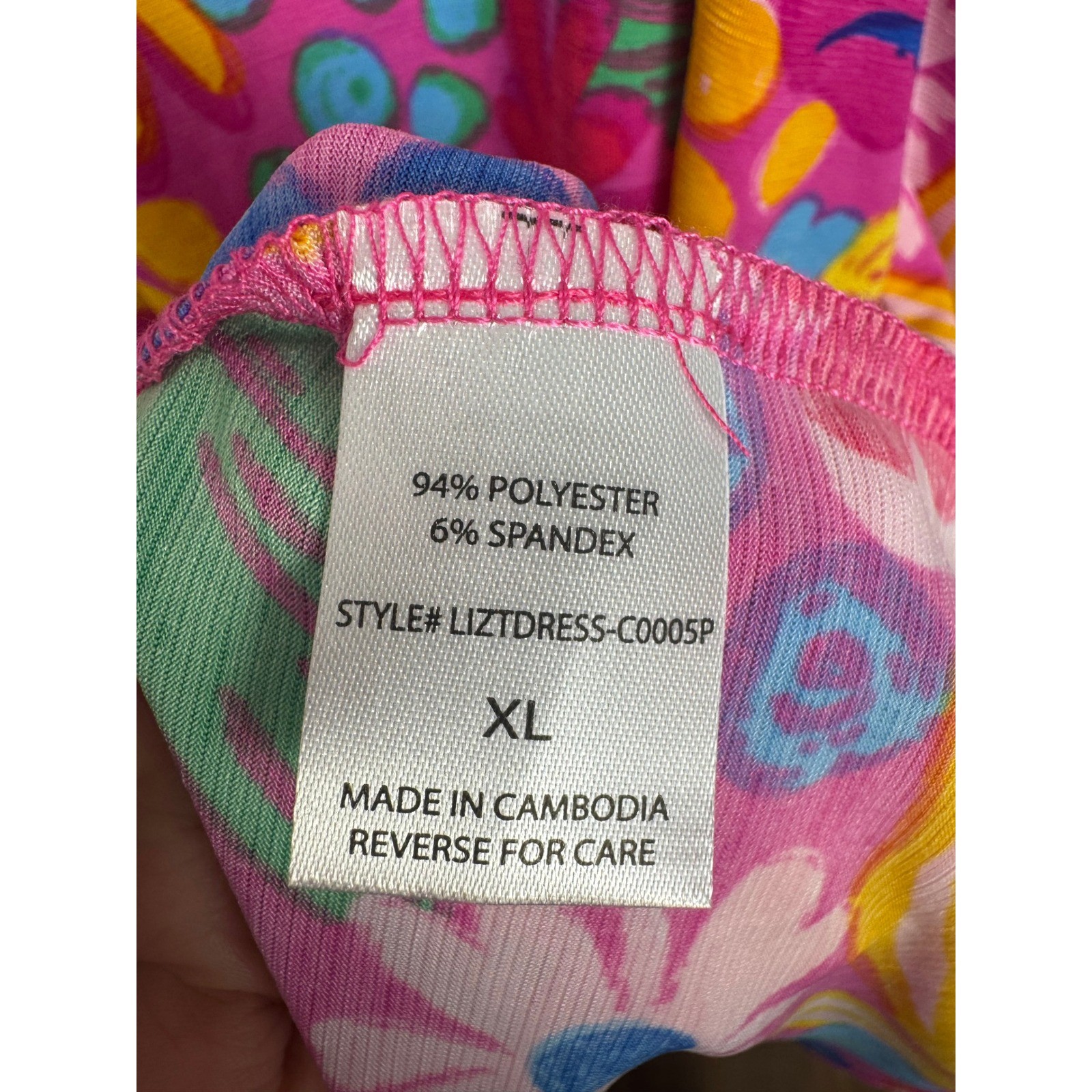 Dear Scarlett NWT Pink Floral Lizzy Dress XL Dopamine Maximalist Colorful