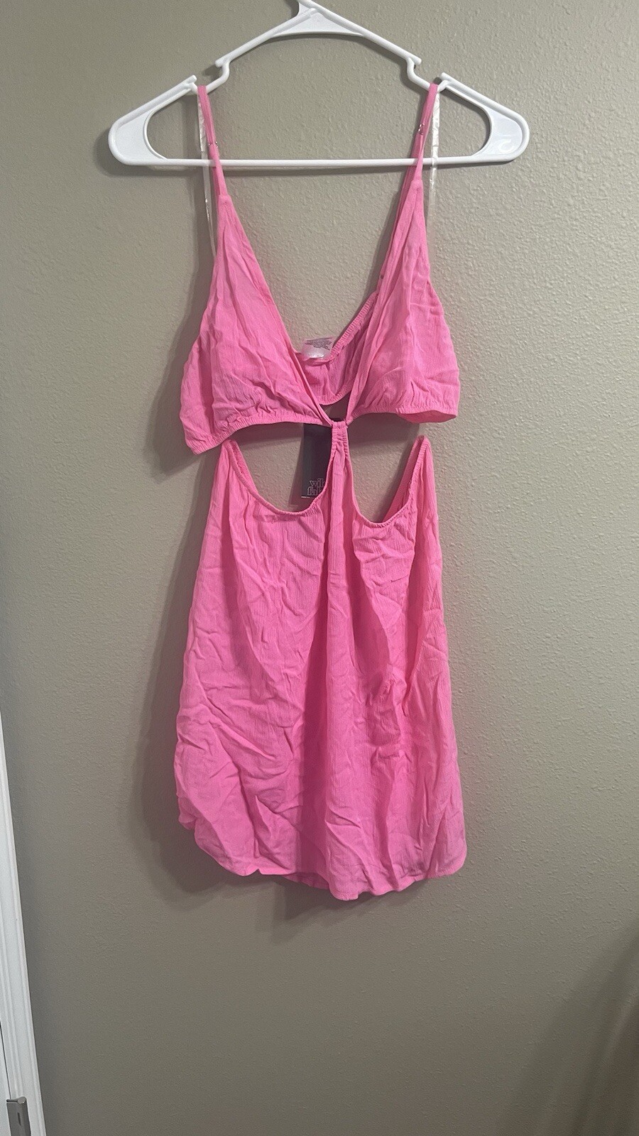 Wild Fable Womens M (8-10) Pink Side Cut-Out Lightweight Cover-Up Mini Dress
