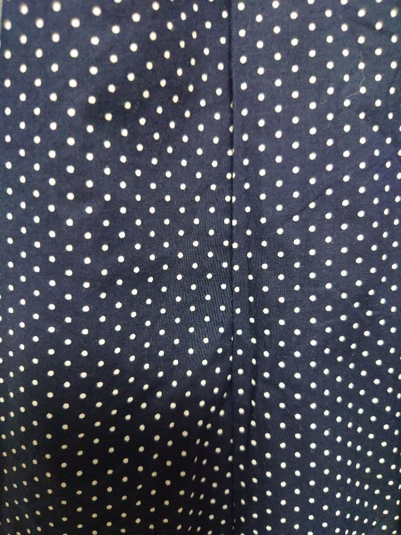 Agnes b Polka Dot Dress Navy Cotton Long Sleeve Women’s 38 Made in France