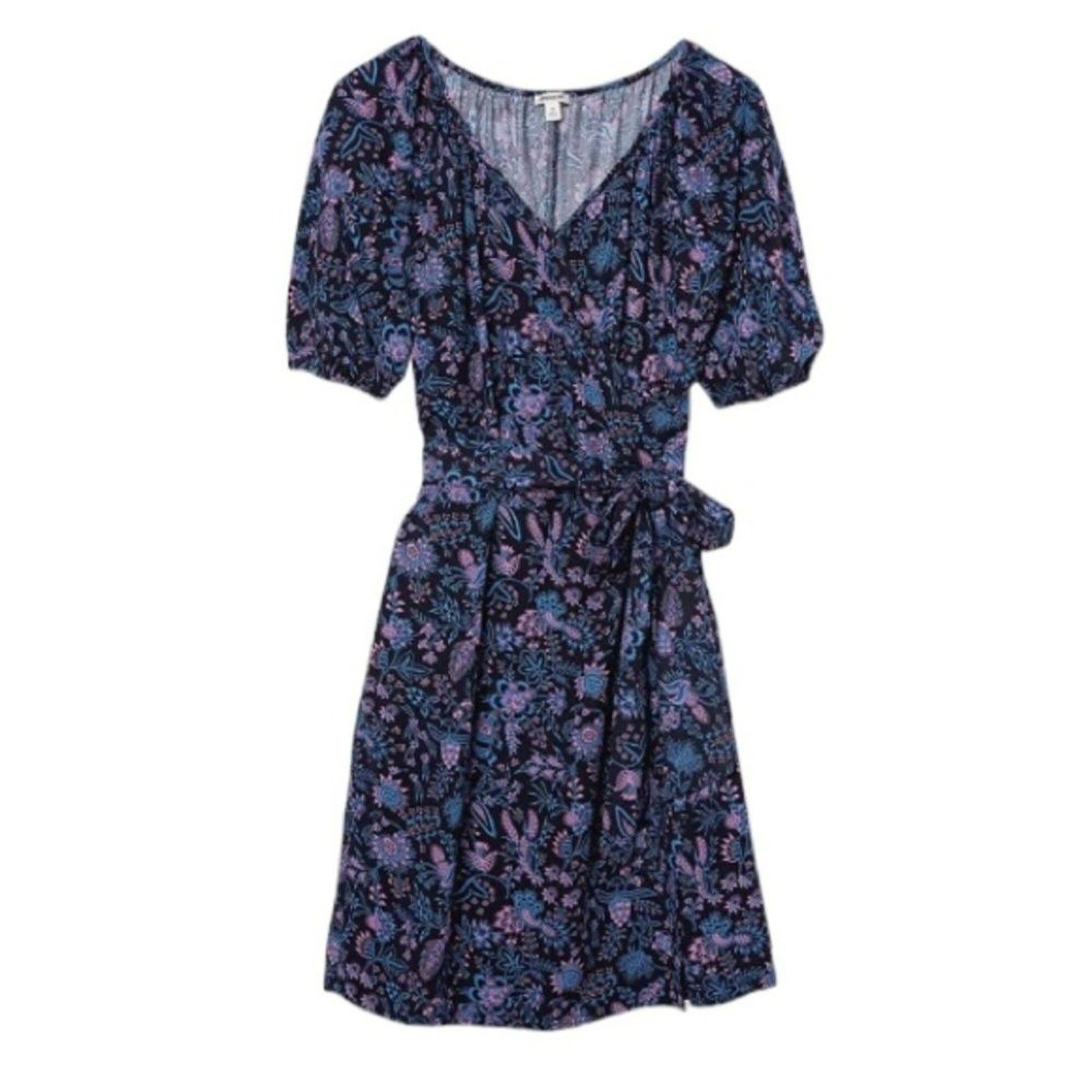 Goodthreads Wrap Dress with Pockets NWT Viscose, Multicolor Floral, XL