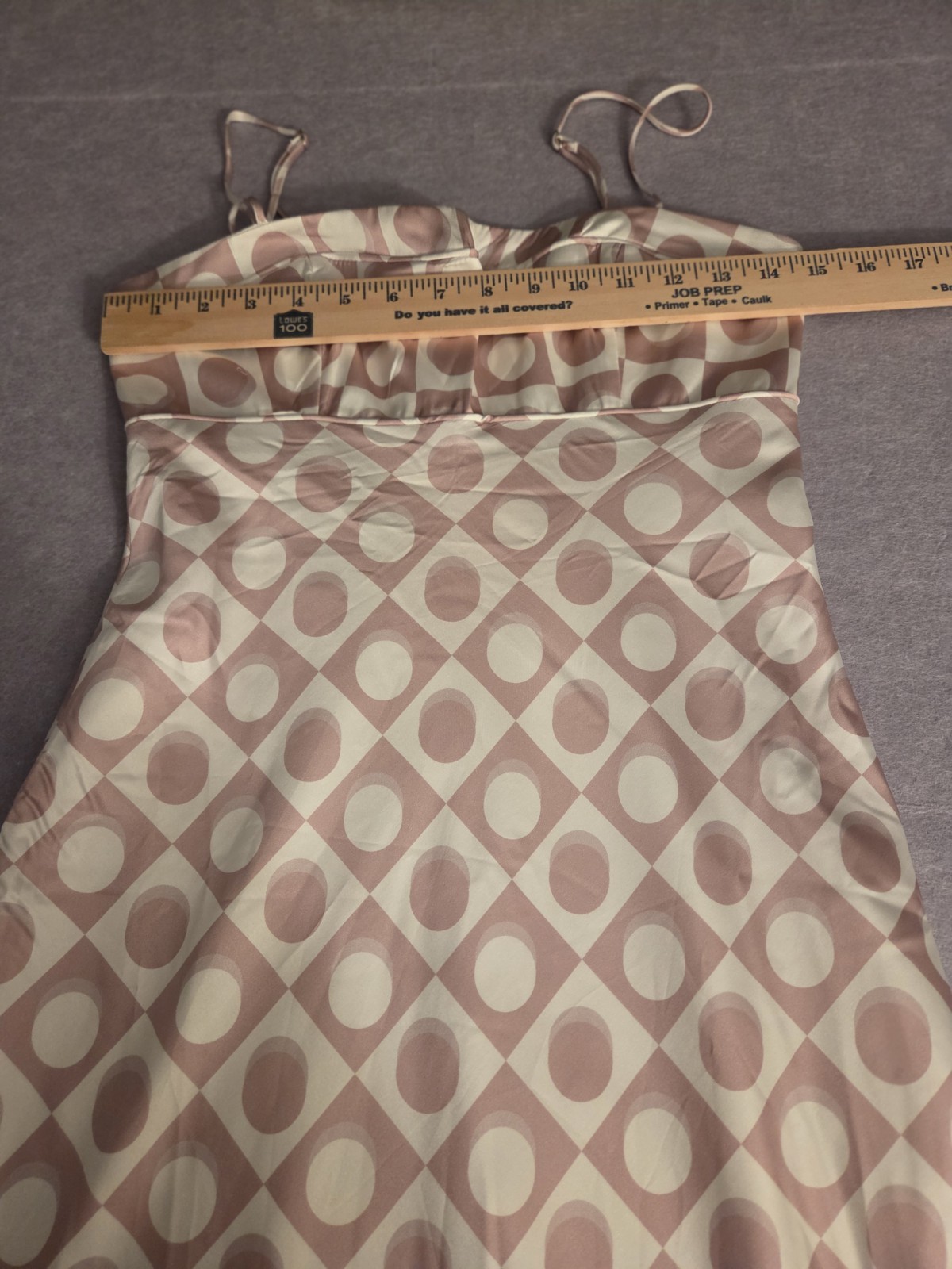 SELFIE LESLIE Lane Cove Cami Strap Sz S Maxi Dress Print Mocha NWT