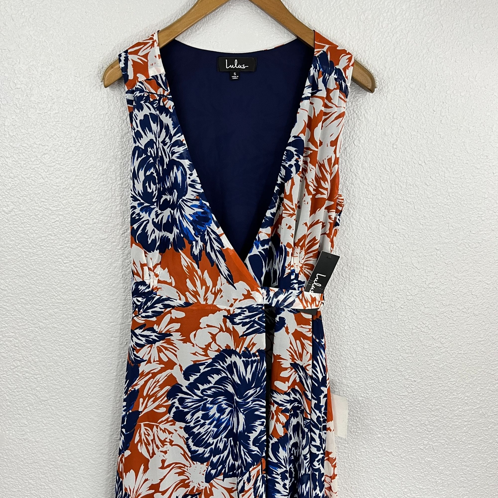 NWT Lulus Floral Wrap High Low Maxi Dress Sz S – Lined Ruffle Hem with Slit