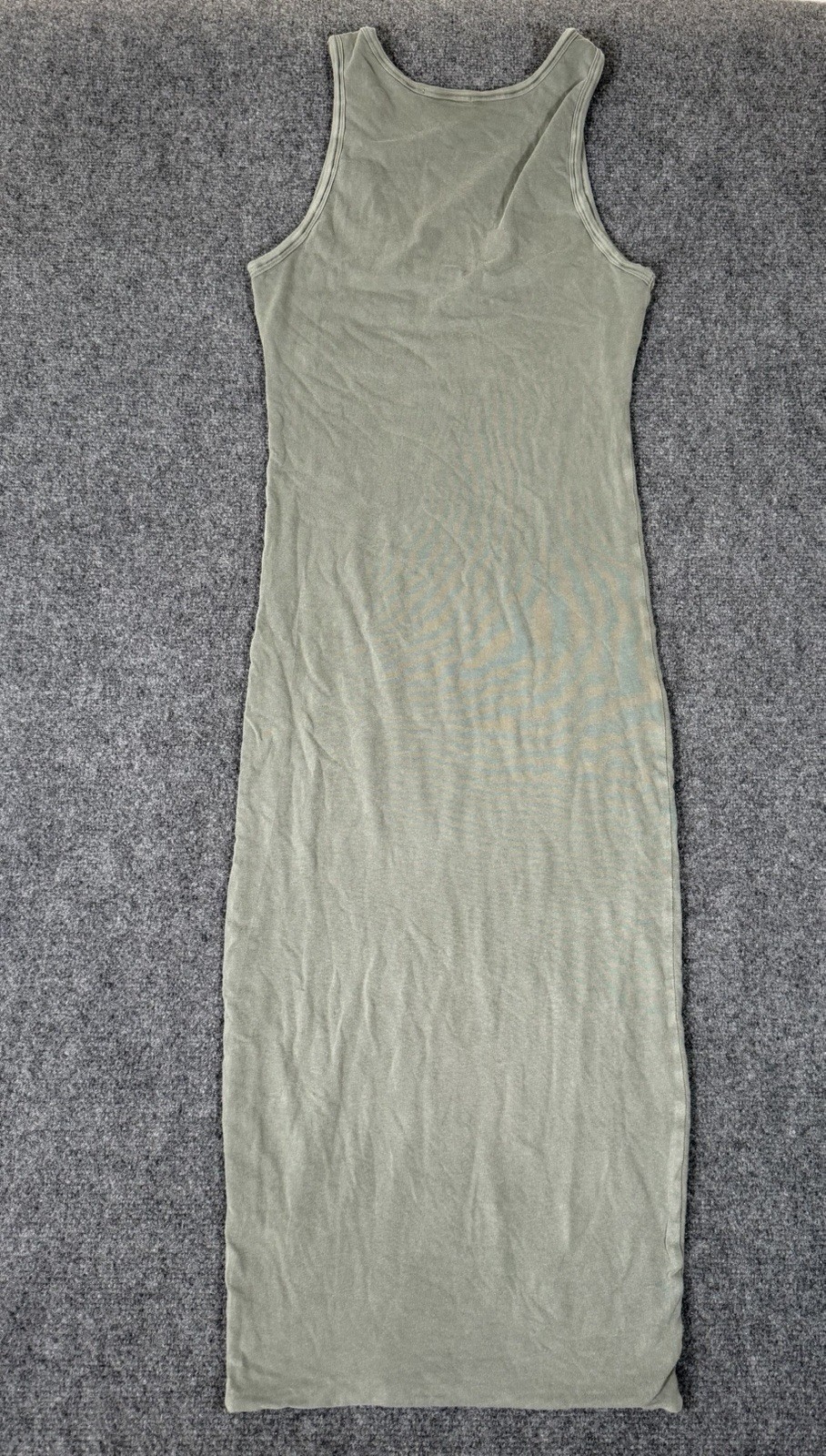 James Perse Twisted Ruched Tank Maxi Dress Womens 3 Large Sage Green Cotton USA