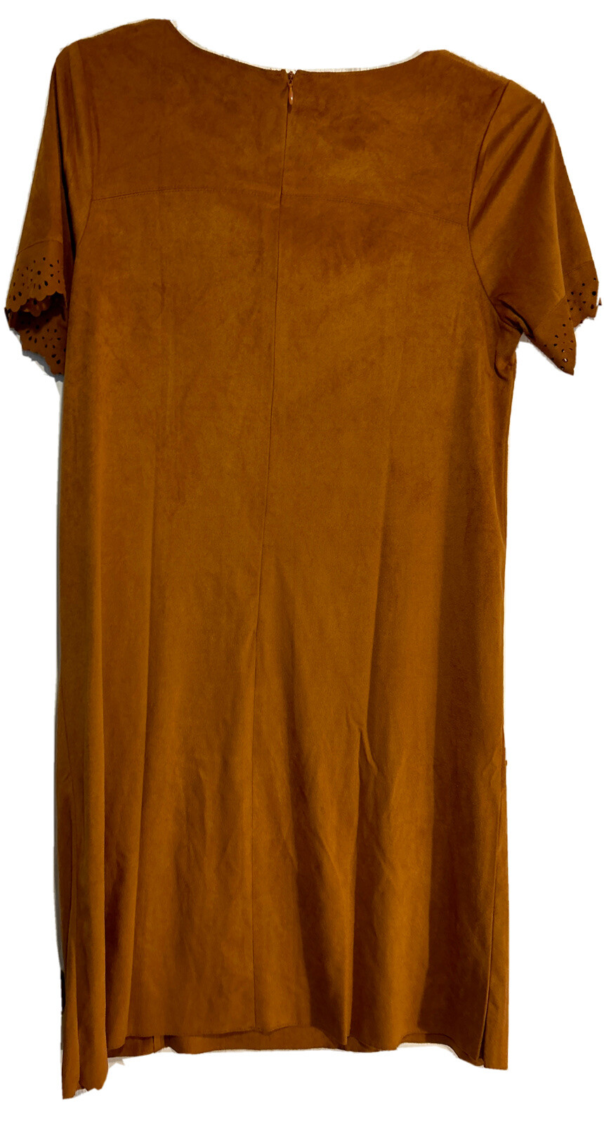 Signature Collection Camel Faux Suede Dress Size Medium NWT