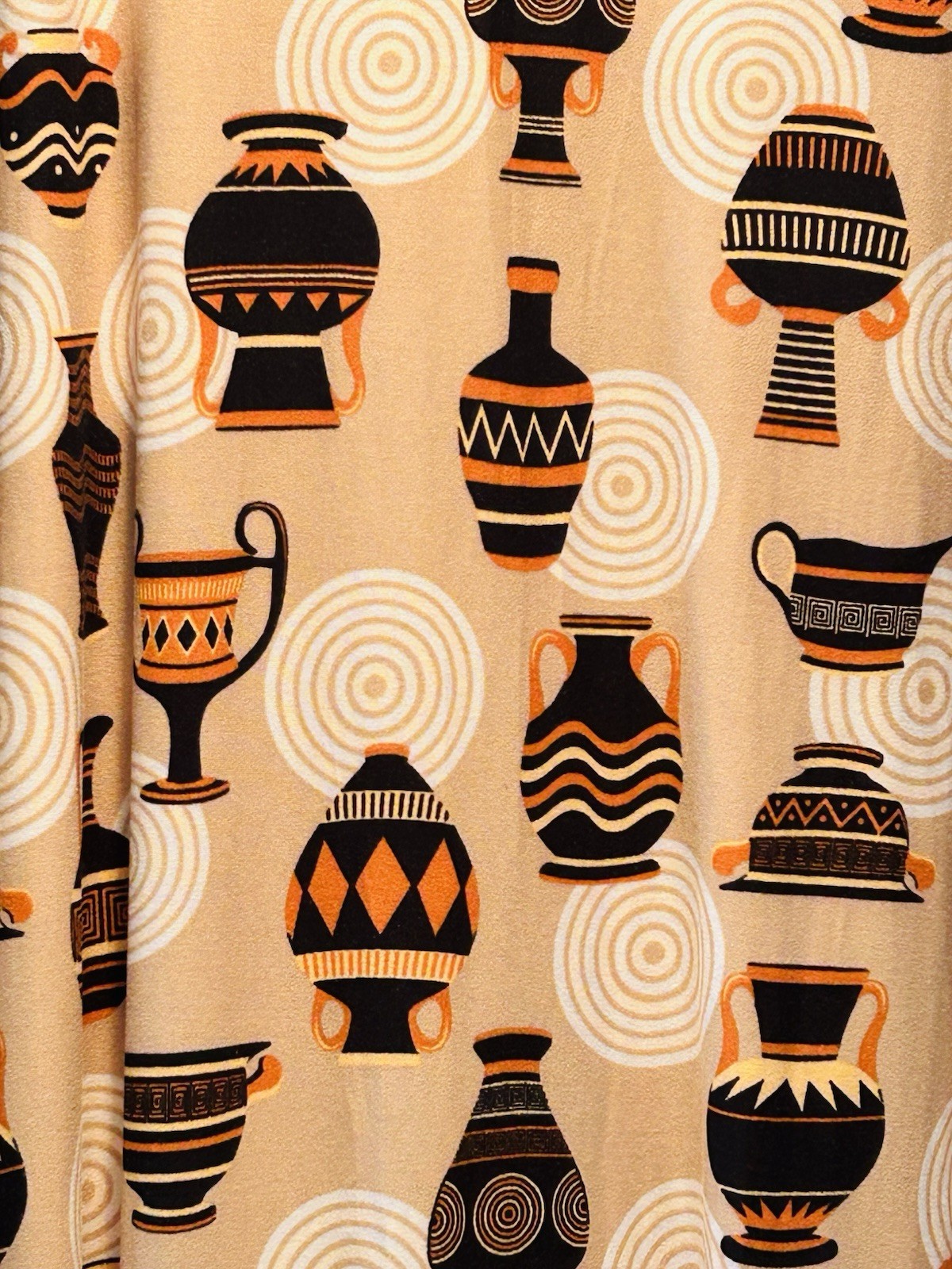 1X/2X/3X New Beige Black White Print Kaftan Knit Beach Cover Dress Nightgown