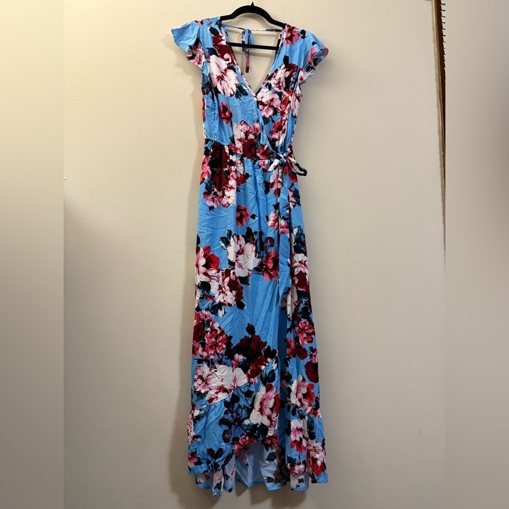 NWT Band of Gypsies Floral Maxi Wrap Dress – XS