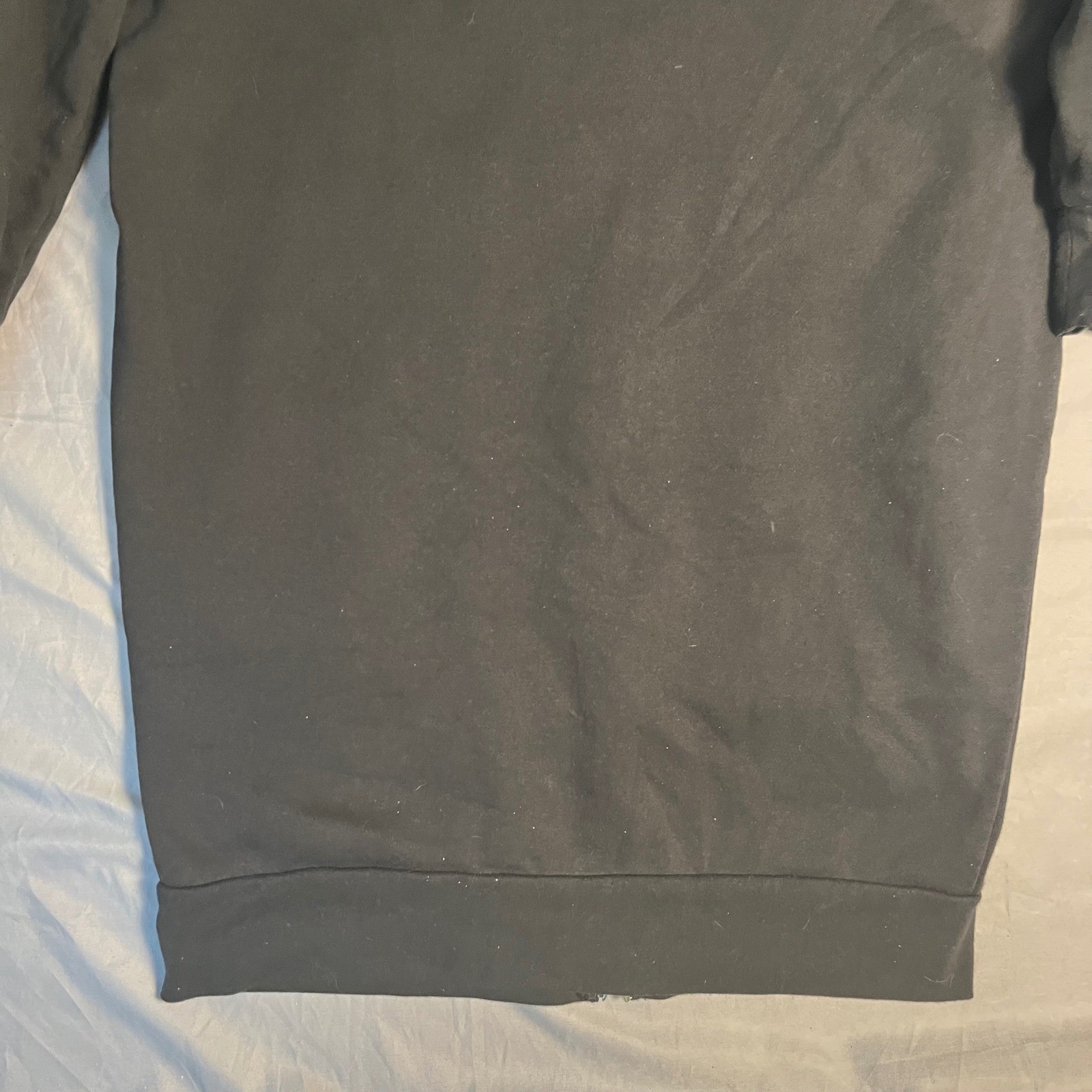 DSG Womens Longline Full Zip Hoodie Dress Black Fleece Size Large RN 104141