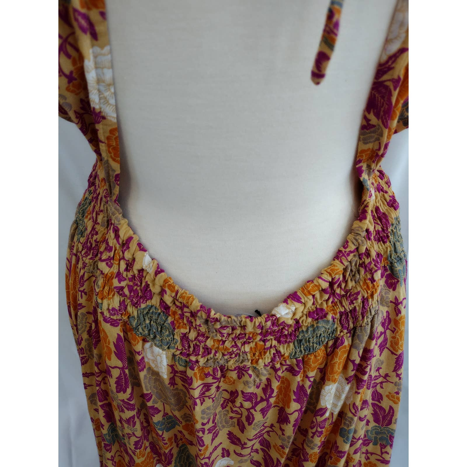 Aura The Label Backless High Split-Front Flutter Sleeve Floral Maxi Dress XL NWT
