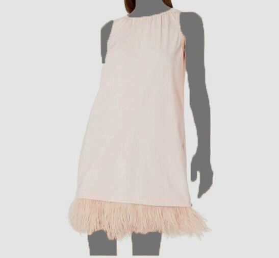 $282 Sportmax Women’s Pink Sleeveless Oliveto Jersey A-Line Shift Dress Size M