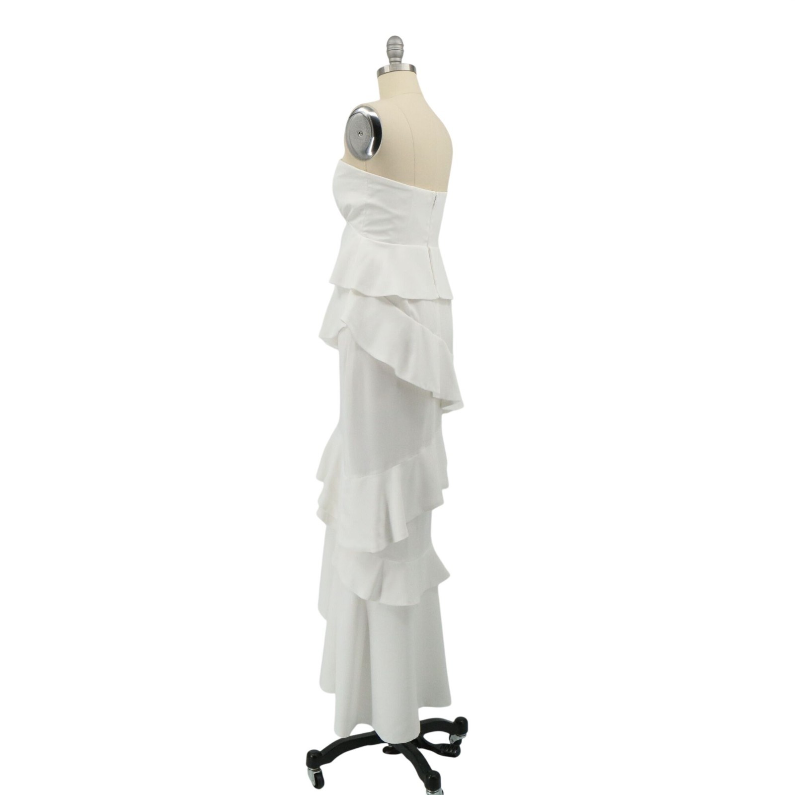 NWT Lovers and Friends This Is It Gown Strapless Tiered Ruffle Maxi Dress S