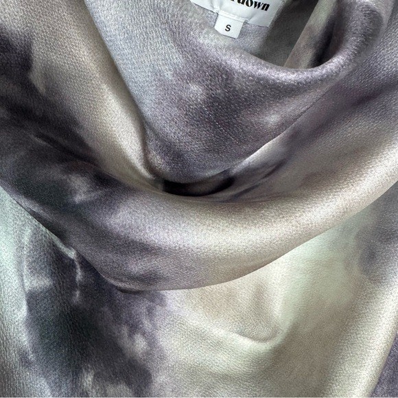 Revolve Superdown Krystal Slit Midi Dress in Grey Tie Dye Size S retail $88