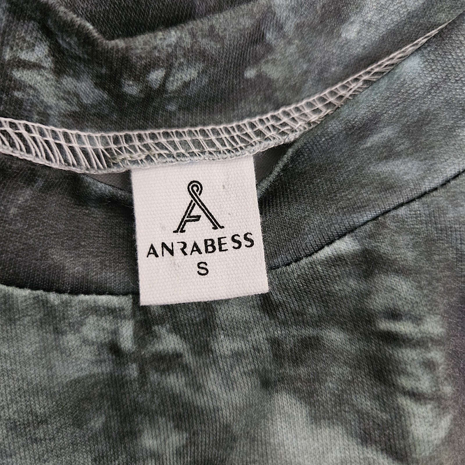 ANRABESS Split Maxi Dress Stretch Knit Casual Beach Travel Sz S Green Shades