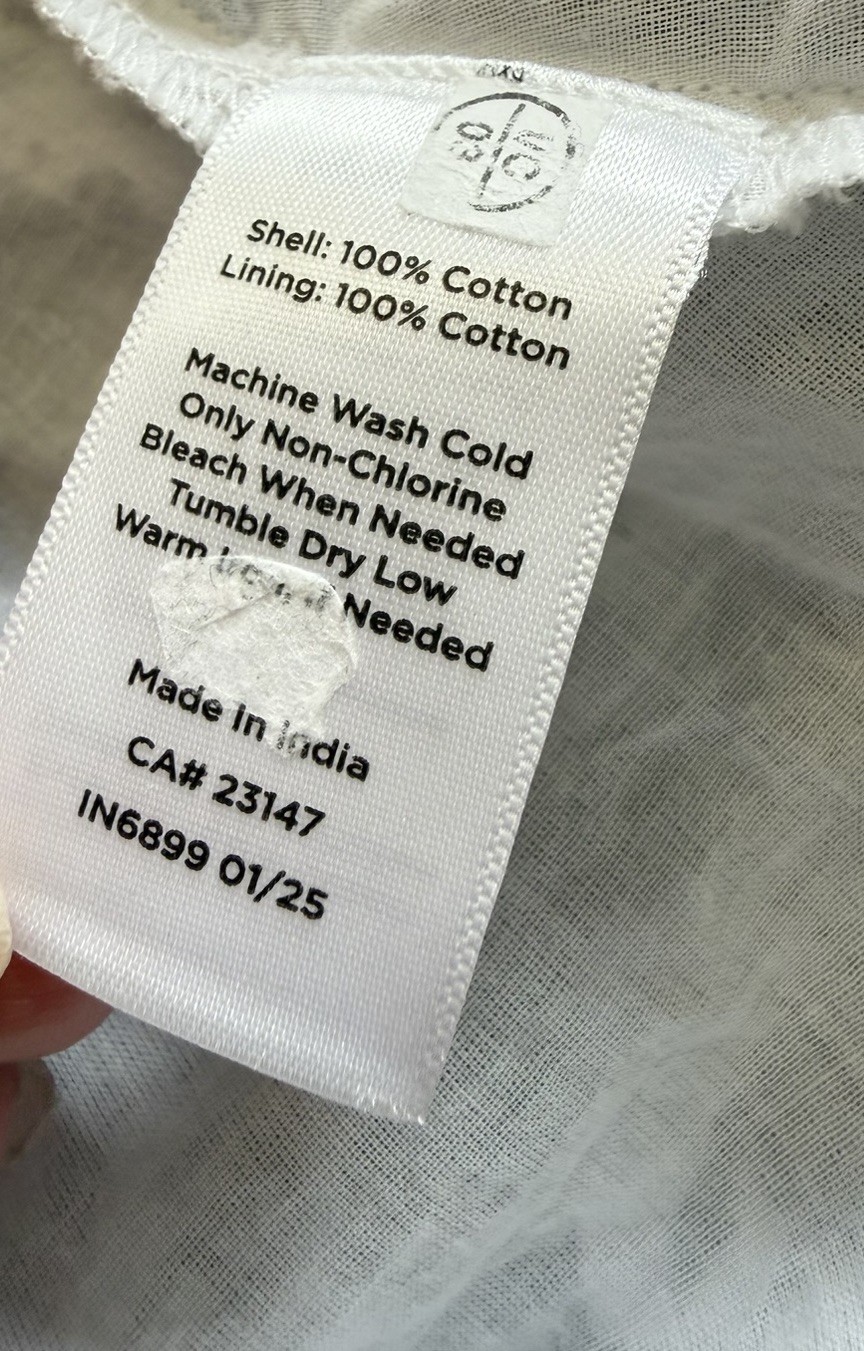 Talbots Size 16 Tiered Fit & Flare Dress Distressed Jacobean Navy White