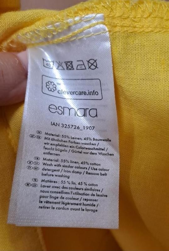 Esmara Yellow Button Up Sleeveless MIDI Dress Size 38