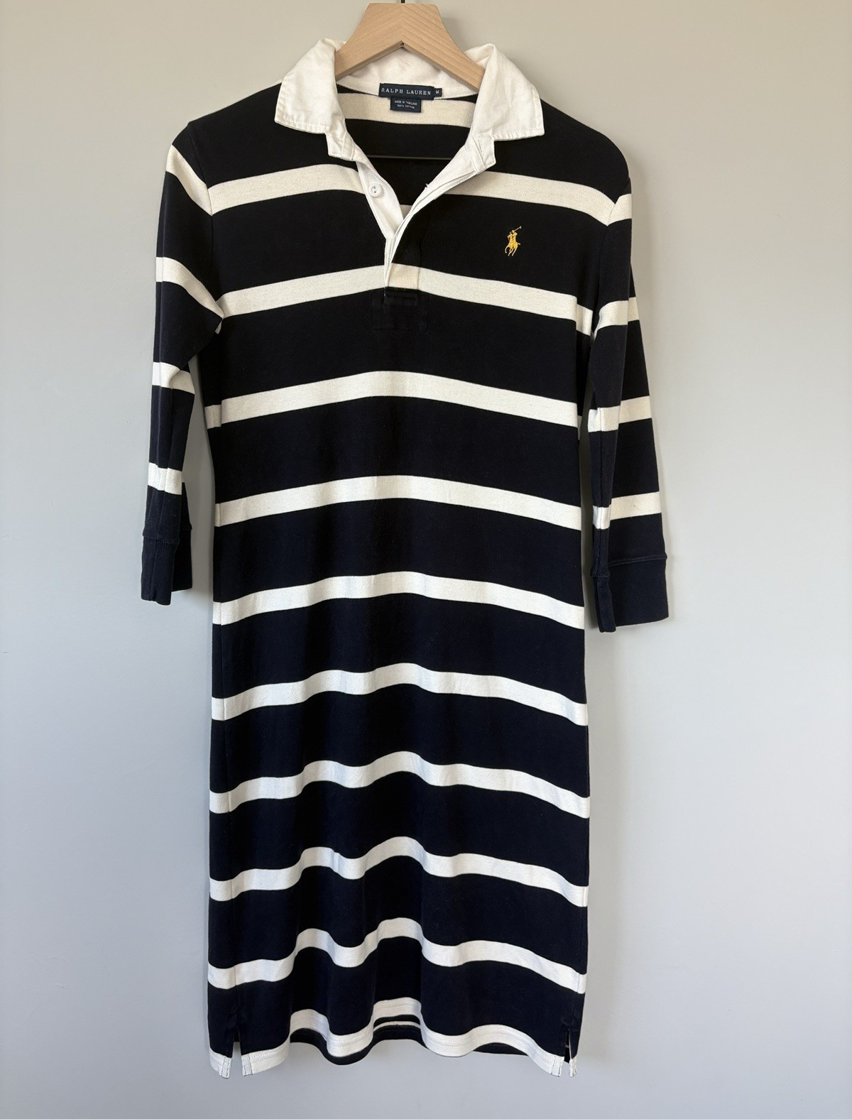 Vintage Ralph Lauren Navy Rugby Dress | Women’s Medium | Made in Thailand | 90s