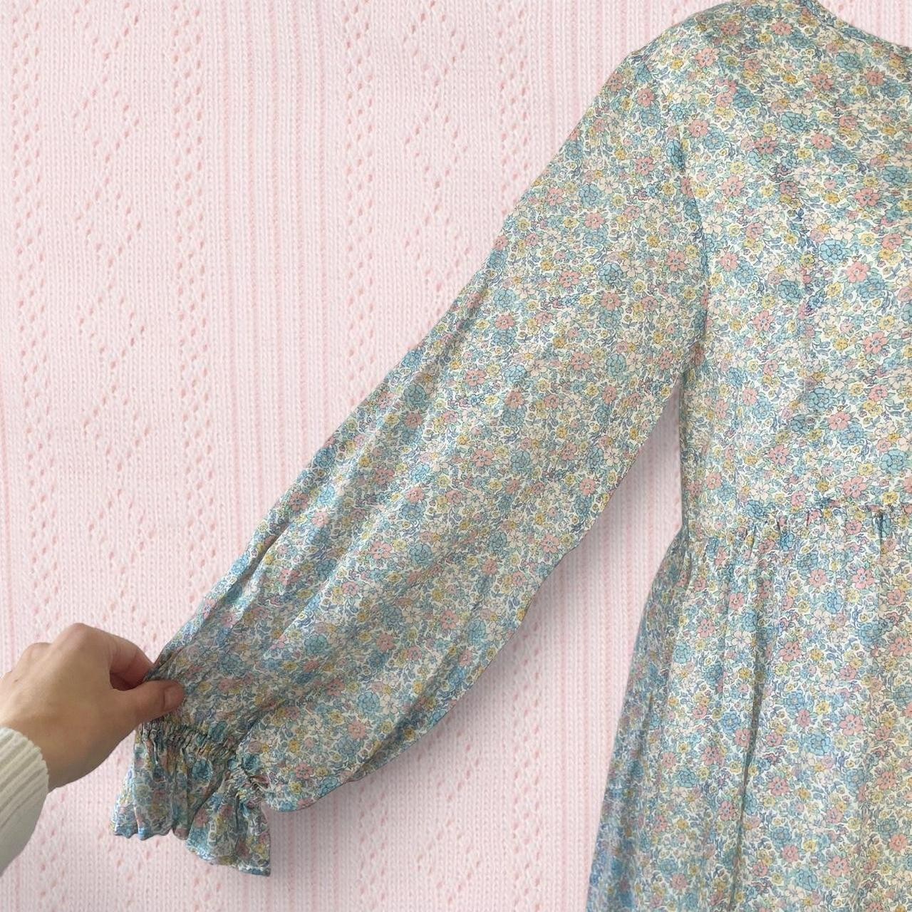 Oak Meadow Maxi Dress Size S Ditsy Floral Brand New Long Sleeves Peasent