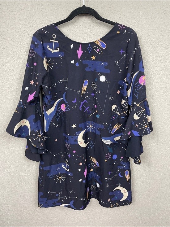 NWT Aniye By Celestial Sun Moon Shift Mini Dress Hippie Sz L