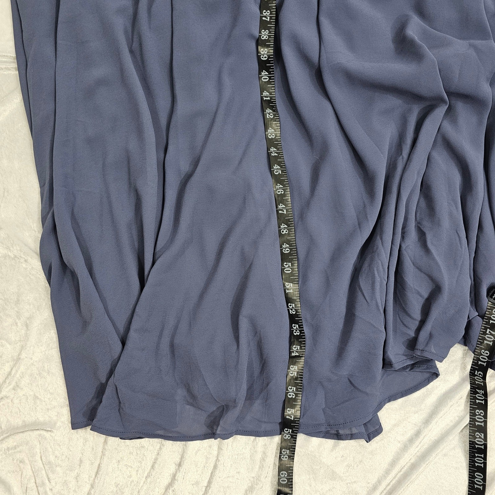 Lulus Blue Halter Neck Keyhole Back Formal Chiffon Maxi Dress Women’s Size L NWT